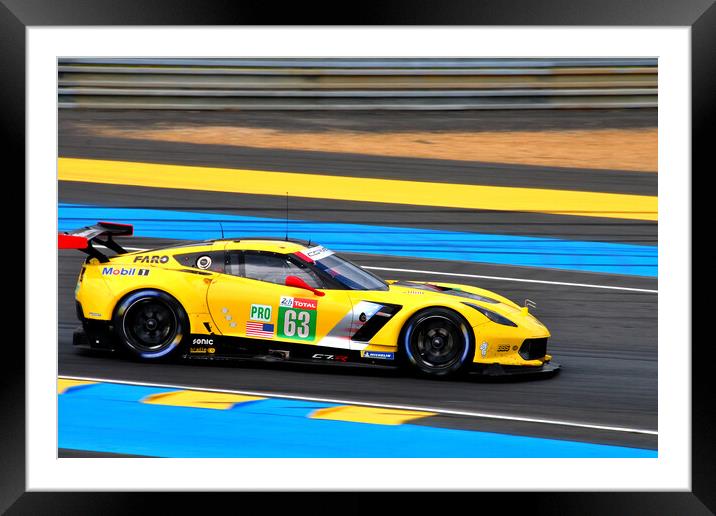 Chevrolet Corvette C7.R Sports Car Framed Mounted Print by Andy Evans Photos