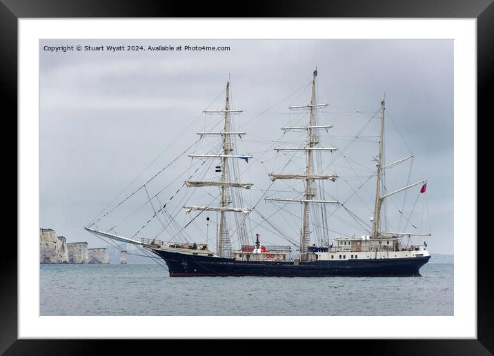 Swanage Old Harry and Tenacious Framed Mounted Print by Stuart Wyatt