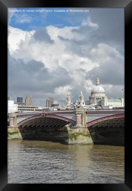 St Pauls across the Thames Framed Print by Adrian Smyth