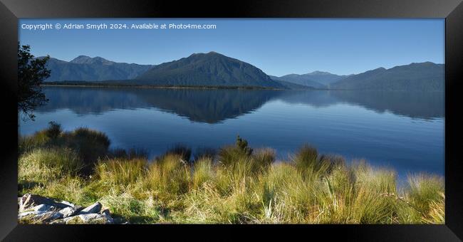 New Zealand lakeside Framed Print by Adrian Smyth