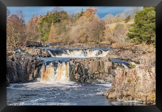 Winter Sun on Low Force Waterfall, Teesdale Framed Print by Richard Laidler