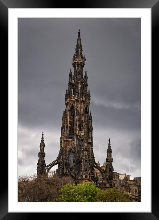 Scott Monument In Edinburgh Framed Mounted Print by Artur Bogacki