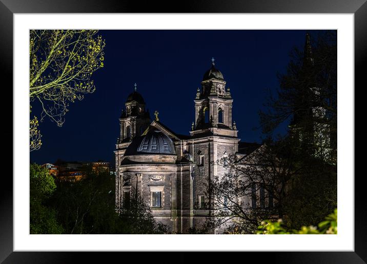 Church of St Cuthbert at Night in Edinburgh Framed Mounted Print by Artur Bogacki