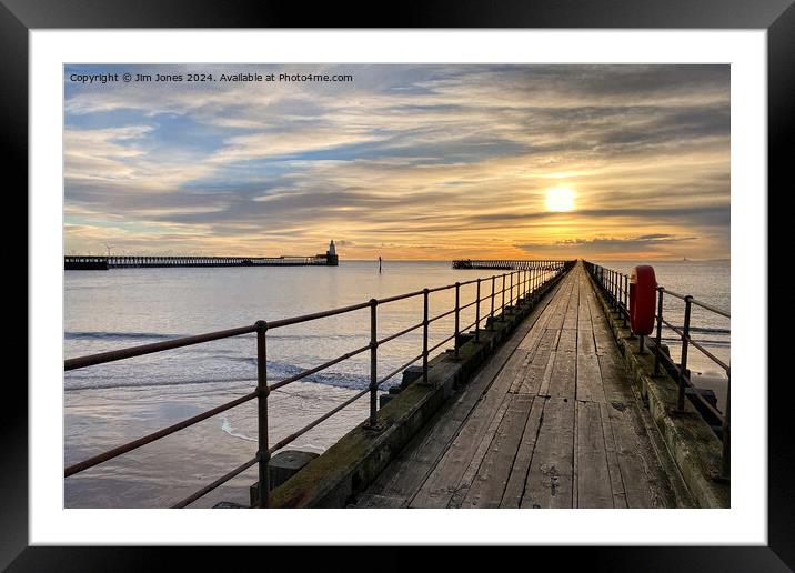 January sunrise at the mouth of the River Blyth - Landscape (2) Framed Mounted Print by Jim Jones