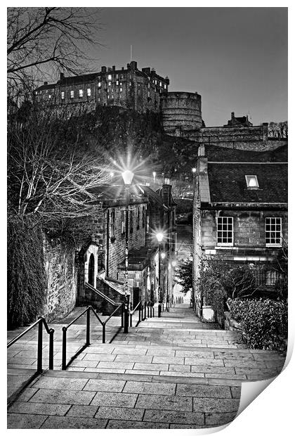 Edinburgh from The Vennel  Print by Darren Galpin