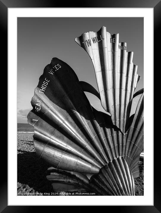 Scallop at Aldeburgh, Suffolk Framed Mounted Print by Philip King