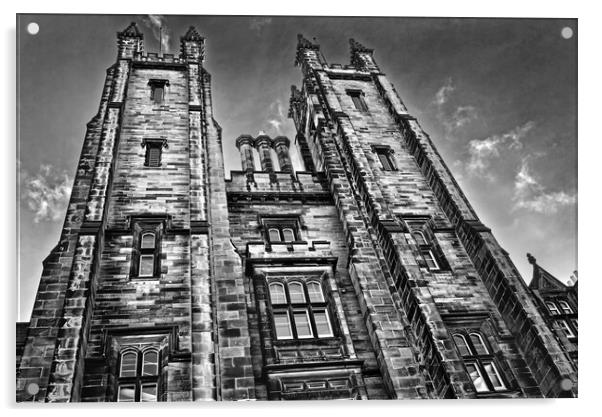 New College The University of Edinburgh Acrylic by Darren Galpin
