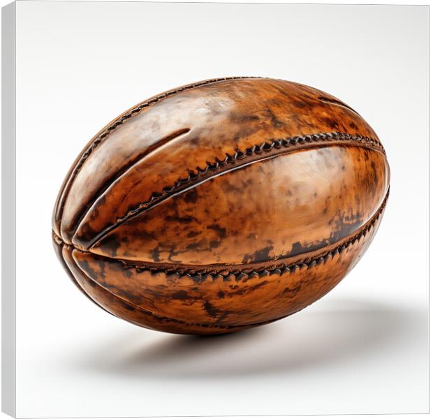 vintage rugby ball Canvas Print by Bahadir Yeniceri