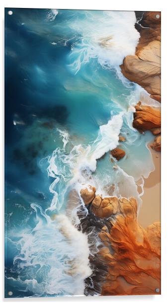 Sandy Beach Abstract  Acrylic by Bahadir Yeniceri