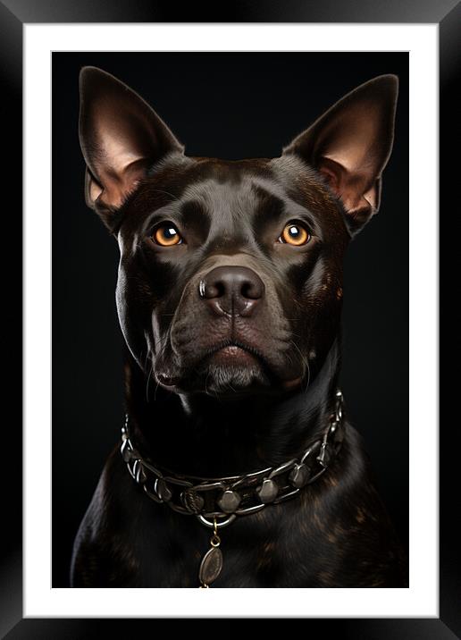 Pitbull Terrier  Framed Mounted Print by Bahadir Yeniceri