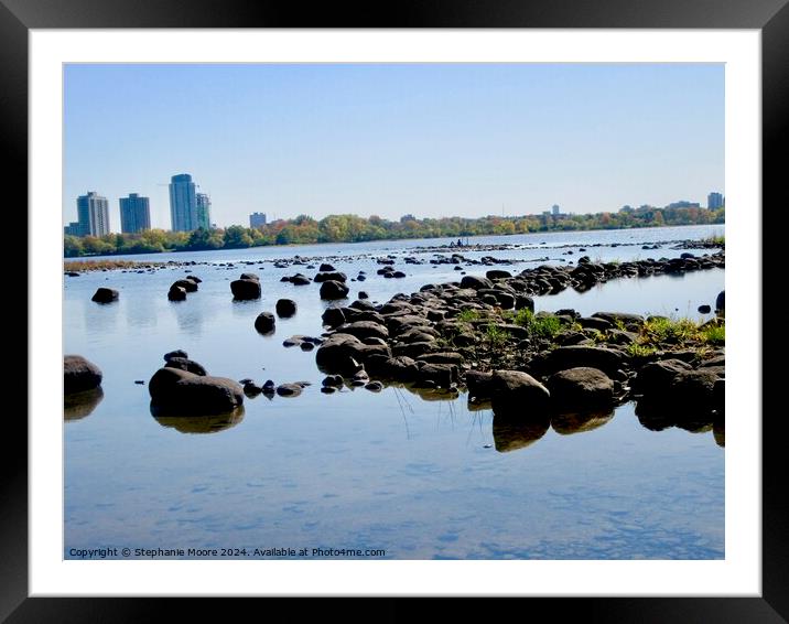 Low water in the Ottawa RIver Framed Mounted Print by Stephanie Moore