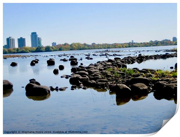 Low water in the Ottawa RIver Print by Stephanie Moore