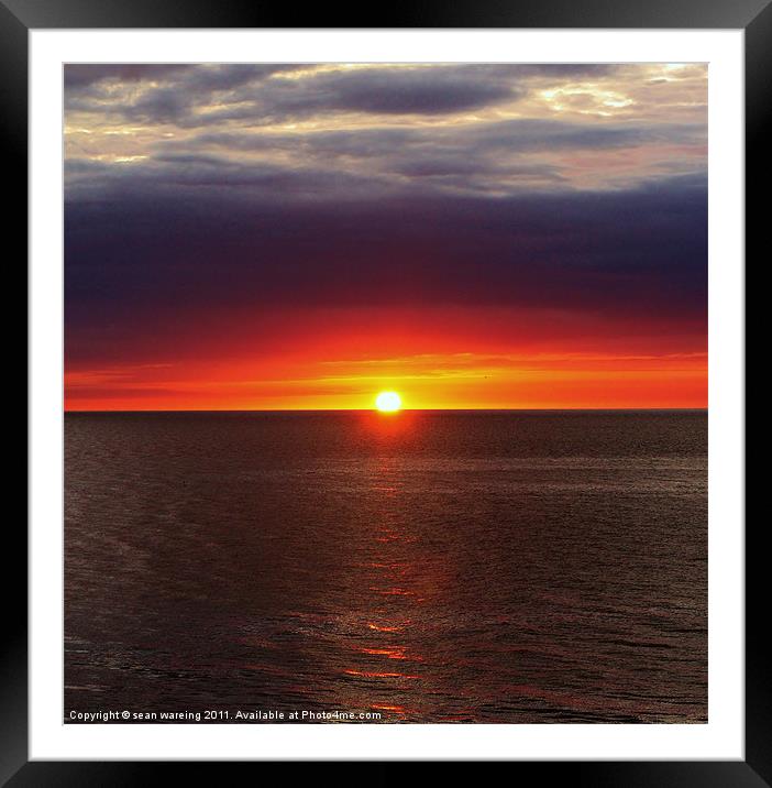 Sundown 2 Framed Mounted Print by Sean Wareing