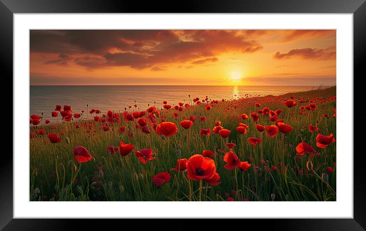 Poppy Field Framed Mounted Print by Airborne Images