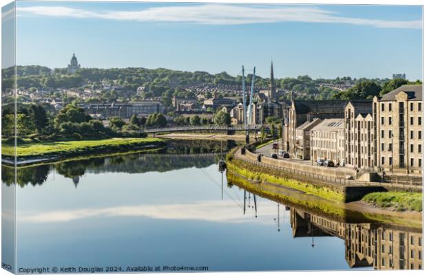 The City of Lancaster and the River Lune Canvas Print by Keith Douglas