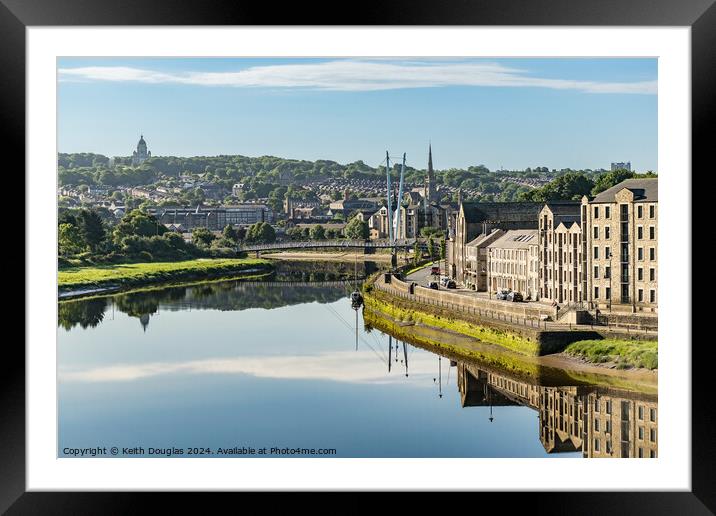 The City of Lancaster and the River Lune Framed Mounted Print by Keith Douglas
