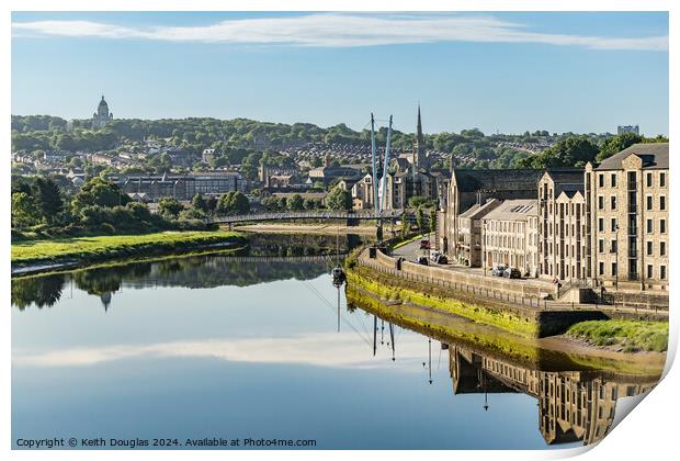 The City of Lancaster and the River Lune Print by Keith Douglas