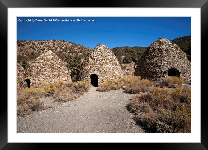 Wildrose Charcoal Kilns, Death Valley Framed Mounted Print by Derek Daniel