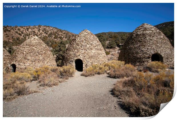Wildrose Charcoal Kilns, Death Valley Print by Derek Daniel