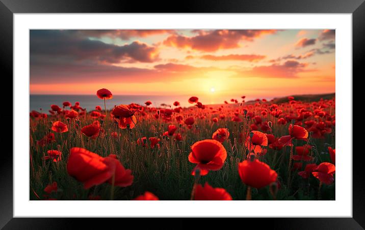 Poppy Field Framed Mounted Print by Airborne Images