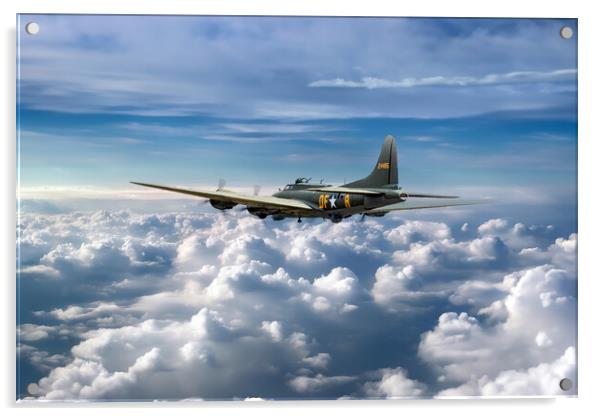 B17 Flying Fortress Sally B  Acrylic by J Biggadike