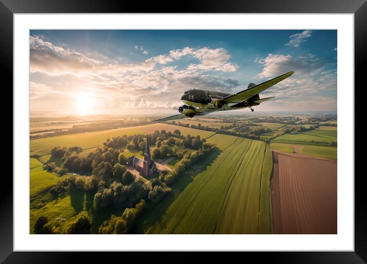 Sky Train Air Drop Framed Mounted Print by J Biggadike