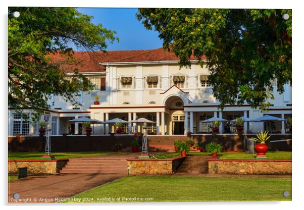 Victoria Falls Hotel, Zimbabwe Acrylic by Angus McComiskey