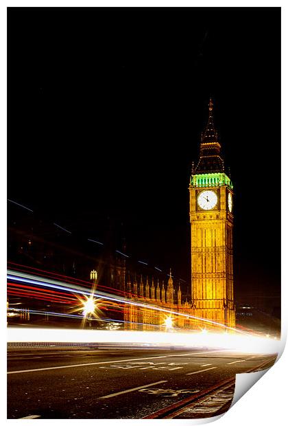 Westminster Clock Tower Print by Phil Clements