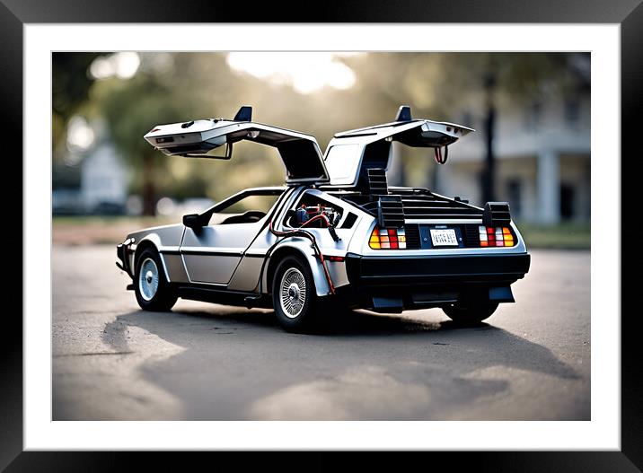 De Lorean Framed Mounted Print by Picture Wizard