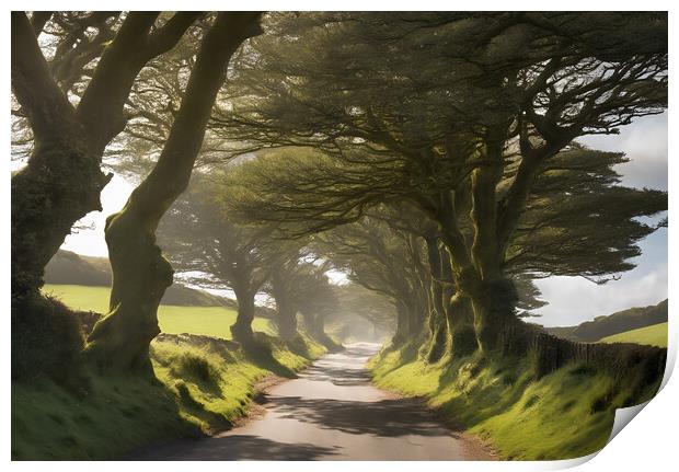 Avenue of Beech Trees Print by Picture Wizard