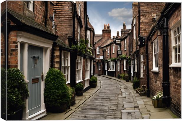 Cobbled York Streets Canvas Print by Picture Wizard