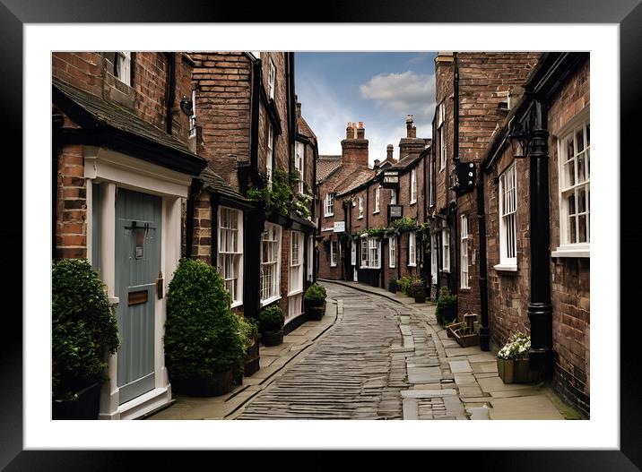 Cobbled York Streets Framed Mounted Print by Picture Wizard