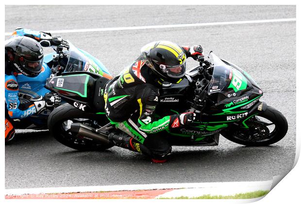 HEL Performance British Supersport Championship with Motocourse- Brands Hatch 2023 Print by Ray Putley