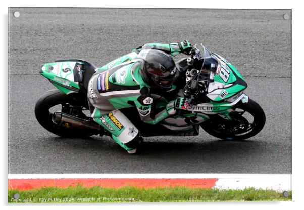 HEL Performance British Supersport Championship with Motocourse- Brands Hatch 2023 Acrylic by Ray Putley