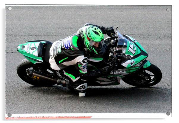 HEL Performance British Supersport Championship with Motocourse- Brands Hatch 2023 Acrylic by Ray Putley