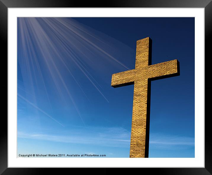 Heaven's Cross Framed Mounted Print by Michael Waters Photography