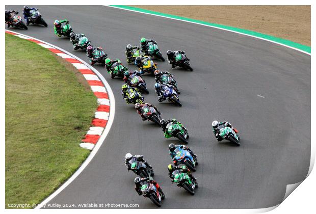 HEL Performance British Supersport Championship with Motocourse- Brands Hatch 2023 Print by Ray Putley