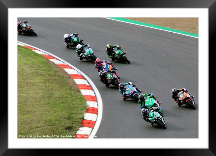 HEL Performance British Supersport Championship wi Framed Mounted Print by Ray Putley