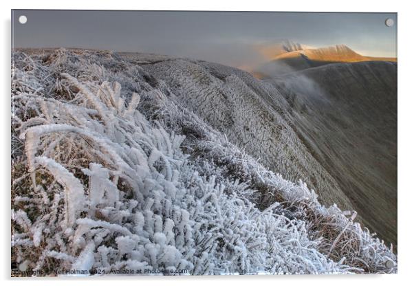 Frozen at First Light up on the Bannau Brycheiniog Acrylic by Neil Holman