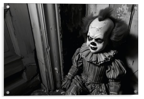 An evil clown doll. Acrylic by Michael Piepgras