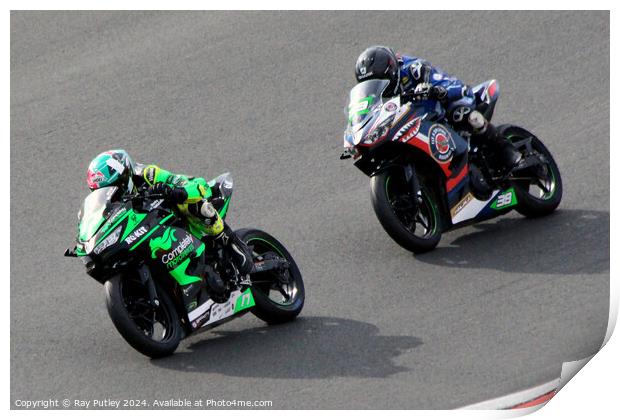 HEL Performance British Supersport Championship with Motocourse- Brands Hatch 2023 Print by Ray Putley