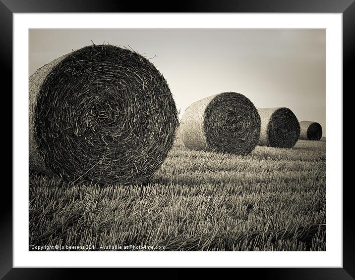 grain circles Framed Mounted Print by Jo Beerens