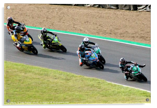 HEL Performance British Supersport Championship with Motocourse- Brands Hatch 2023 Acrylic by Ray Putley