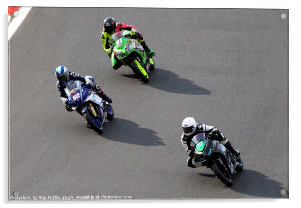 HEL Performance British Supersport Championship with Motocourse- Brands Hatch 2023 Acrylic by Ray Putley