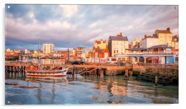 Bridlington Seafront Yorkshire Coast Acrylic by Tim Hill