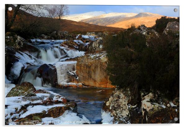 River Coupall, Rannoch Moor, Highland, Scotland, UK Acrylic by Geraint Tellem ARPS