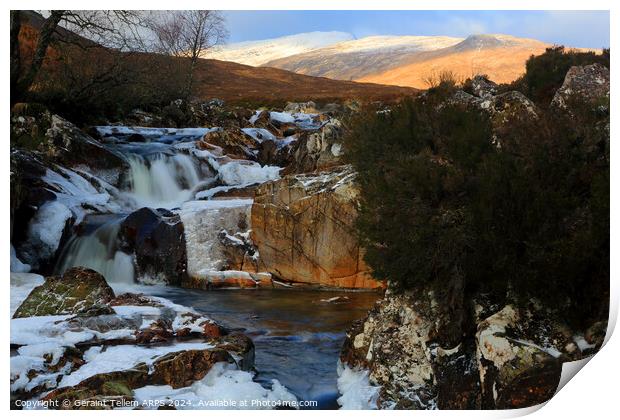 River Coupall, Rannoch Moor, Highland, Scotland, UK Print by Geraint Tellem ARPS
