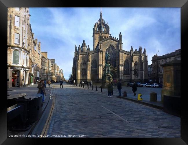 EDINBURGH OLD TOWN St Giles' Cathedral, or the High Kirk of Edinburgh Framed Print by dale rys (LP)