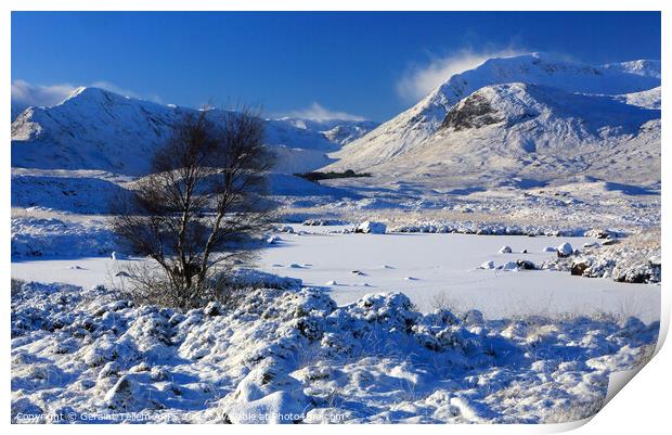 Rannoch Moor in winter snow, Highland, Scotland, UK Print by Geraint Tellem ARPS