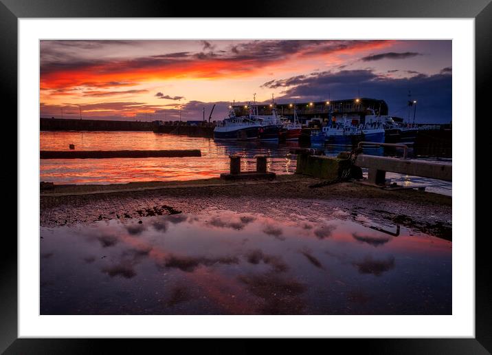 Bridlington Fishing Trawlers at Sunrise Framed Mounted Print by Tim Hill